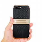 Wholesale iPhone 7 Slim Fit Kickstand Hybrid Case (Rose Gold)